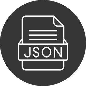 JSON File Format Vector Icon
