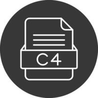 C4 File Format Vector Icon