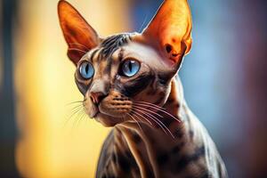 retrato esfinge gato en el vivo habitaciones ai generativo foto