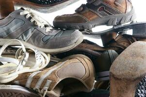 a pile of shoes photo