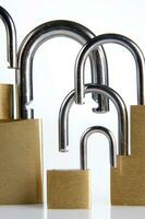 a lock with several locks and keys photo