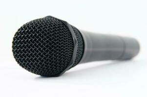 a microphone on a white background photo