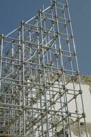 scaffolding in construction site photo