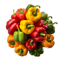 bunch of bell pepper, ai generative png