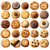 collection of cookies, ai generative png