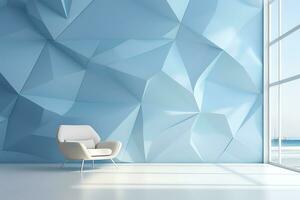 Futuristic Background with white chair, ai generative photo