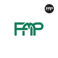 letra fmp monograma logo diseño vector