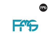 letra fms monograma logo diseño vector