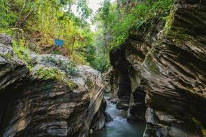 paisaje ver de Wang sila idioma cañón a pua distrito nan.nan es un rural provincia en del Norte Tailandia limítrofe Laos foto