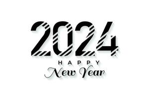 Happy New Year 2024 creative trendy text typography design vector