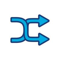 shuffle arrows design icon, simple 2 way mixed arrows, interface concept elements app ui ux web button logo, modern graphic glyphs flat design vector isolated on white background