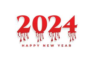 Happy New Year 2024 creative trendy text typography design vector