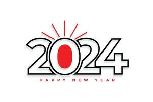 Happy New Year 2024 creative trendy text typography design vector