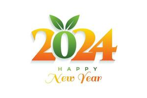 Happy New Year 2024 creative trendy text typography design vector