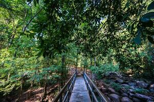 Nature trail at Sapan waterfall nan Thailand.Sapan is Small and tranquil Village in the mountain. photo