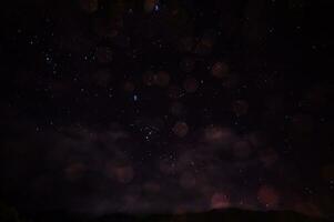 Evening night Sky with millon Star  on the mountain.abstract star background. photo