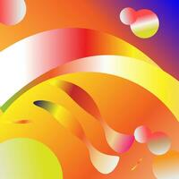 abstract background bubble and wave with beautiful colors vector