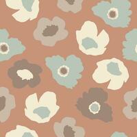 Vector cute Scandinavian design flower illustration seamless repeat pattern floral digital artwork