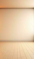 Beige Wall and Floor with Soft Right Light Detail AI generated photo