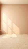 Beige Wall and Floor with Soft Right Light Detail AI generated photo