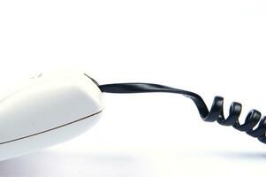 a black cord with a white background photo