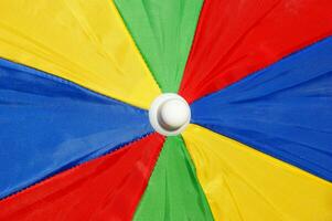 a close up of a colorful umbrella photo