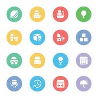 Set of Healthcare and Lab Flat Icons vector