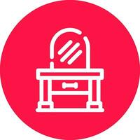 Dressing Table Creative Icon Design vector
