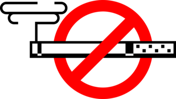 Cigarette stop quit smoking in prohibition sign png