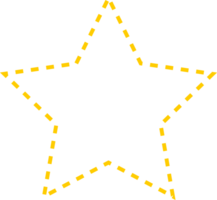 Yellow dotted line star icon png