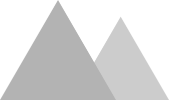 triangle mountain with sun sunshine valley drawing doodle icon png