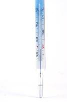 a thermometer is shown on a white background photo