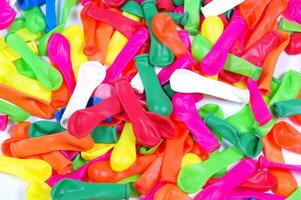 a pile of colorful plastic balloons photo