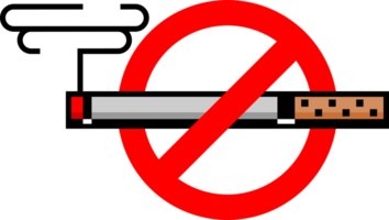 Cigarette stop quit smoking in prohibition sign png