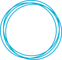 Abstract line circle doodle icon png