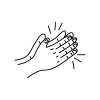 clap hand gesture icon design. appreciation sign and symbol. vector