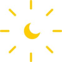 creciente Luna estrella circulo magia boho icono png