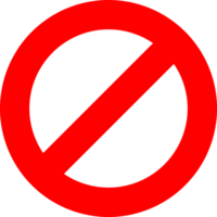 símbolo de señal de prohibición png
