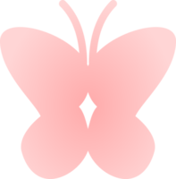 Cute pink butterfly doodle icon png