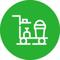 Cleaning Cart Creative Icon Design vector