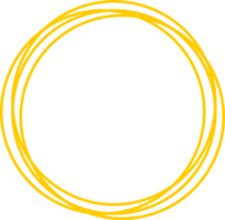 Abstract line circle doodle icon png