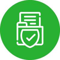 Secured Backup Creative Icon Design vector