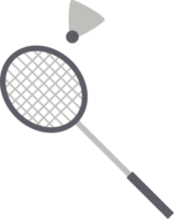 Badminton racket with shuttlecock sport icon png