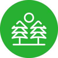 Pine Trees Landscape Creative Icon Design vector