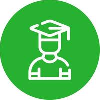 Male Graduate Creative Icon Design vector