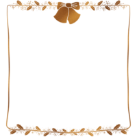 Christmas Gold glitter frame and line png