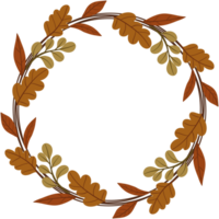 Autumn circle frame png