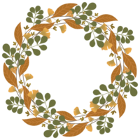 Autumn circle frame png