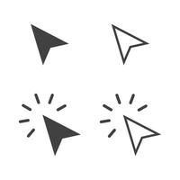 Click icon set. pointer arrow icon. cursor icon isolated vector illustration.