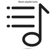música lista de reproducción iconos, vector ilustración